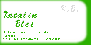 katalin blei business card